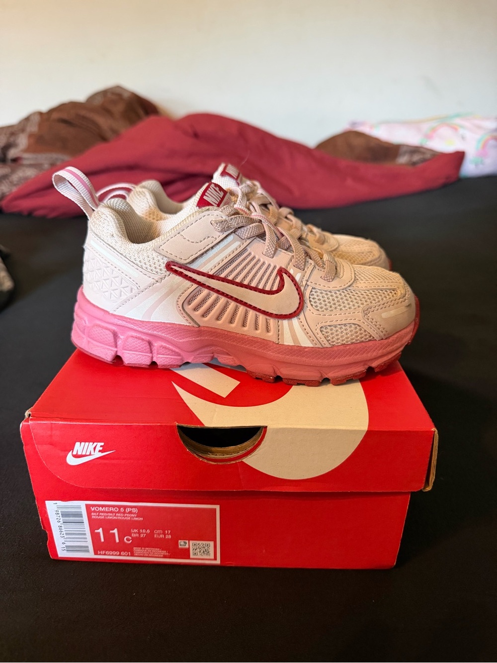 Nike Kids' Pink and White Running Shoes
